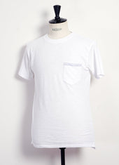 JAMES | Crew Neck Pocket T | White