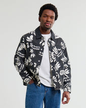 Jay And Ecru Printed Cotton Chore Jacket