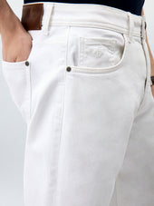 Jean Jack Regular En Coton Stretch Blanc