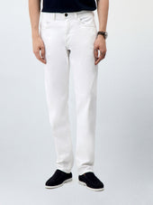 Jean Jack Regular en coton stretch blanc