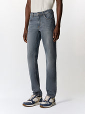 Jean Jody slim en coton stretch bleu gris
