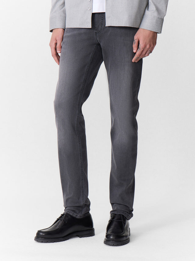 Jean Jody slim en coton mélangé gris