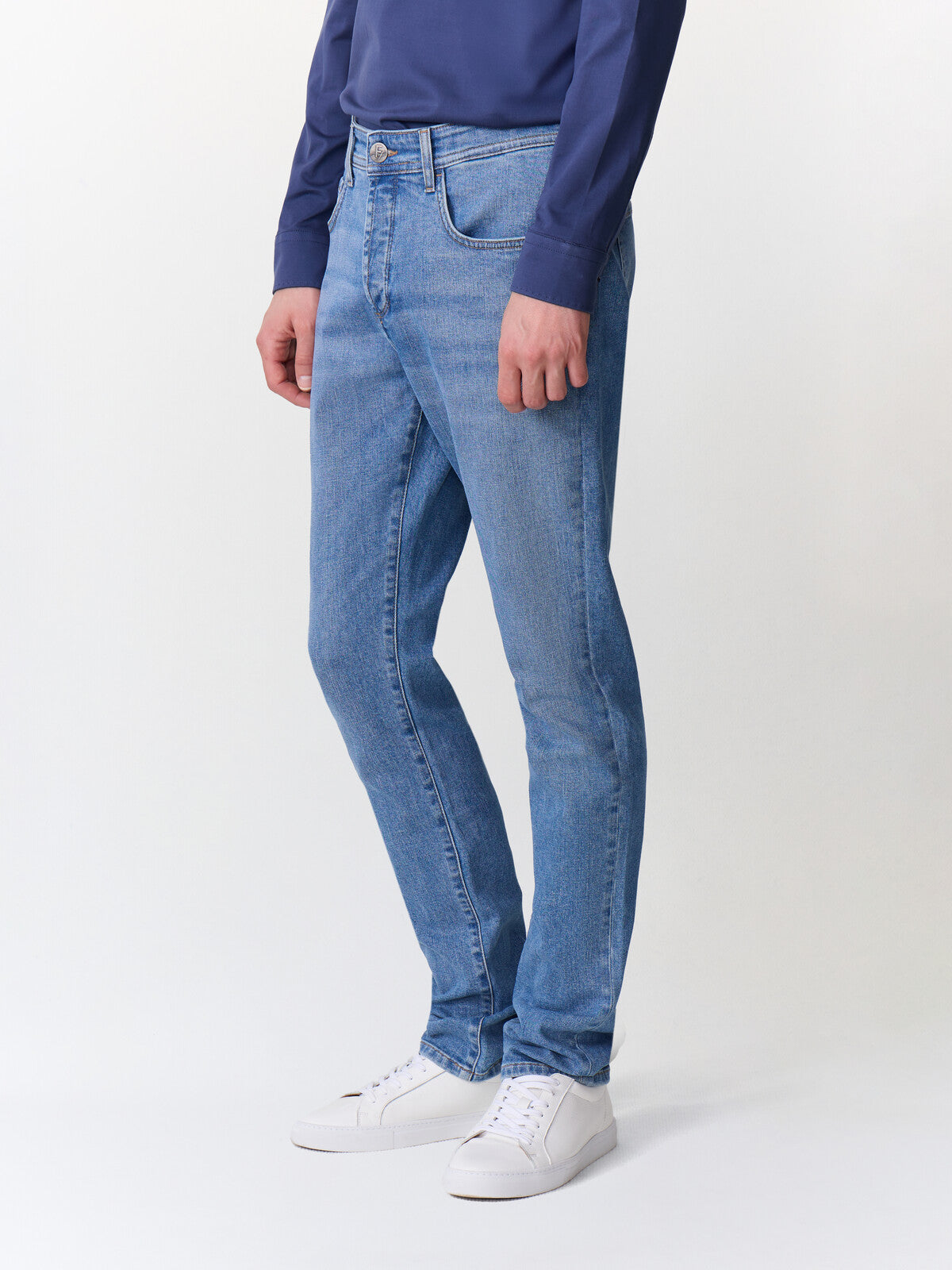 Jean Jack Semi Regular En Coton Stretch Bleu Jeans