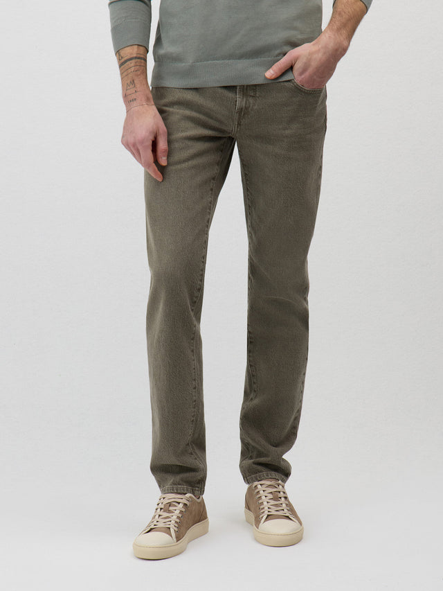 Jean Jody Slim en coton stretch kaki