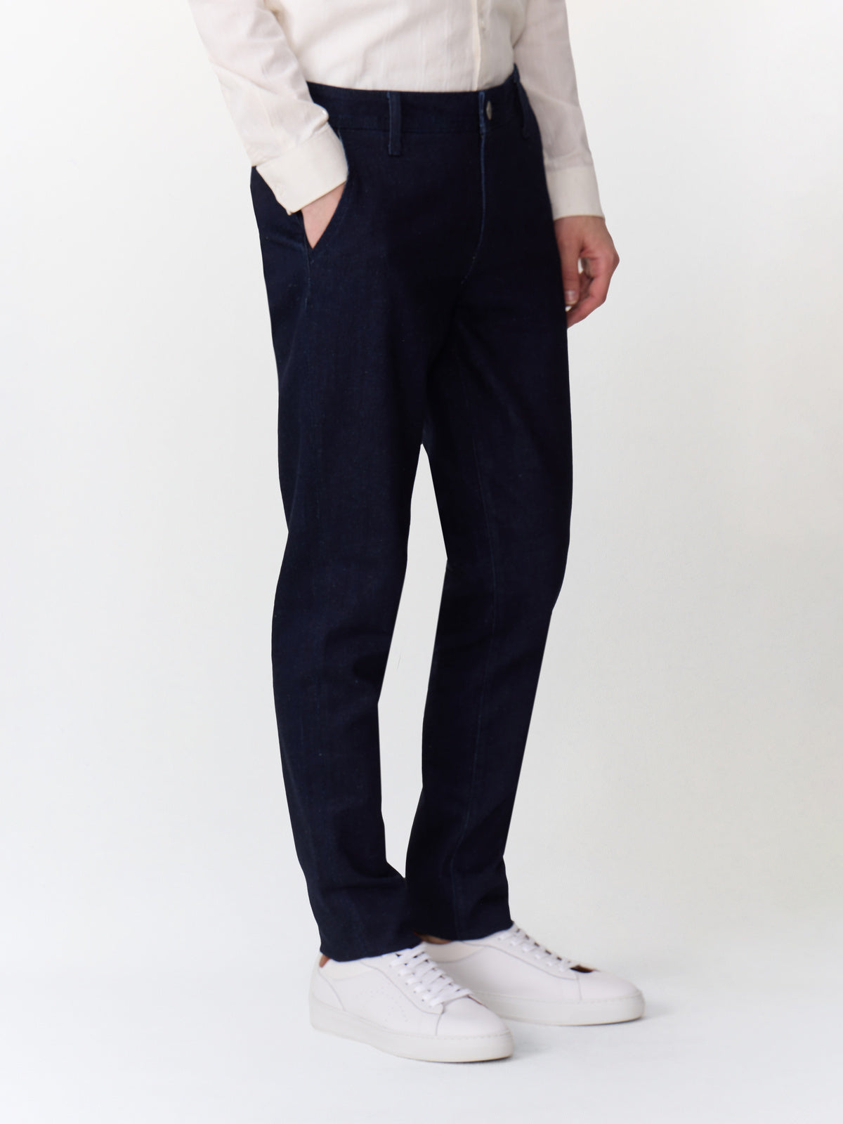 Jean Jim Slim En Coton Stretch Bleu Marine