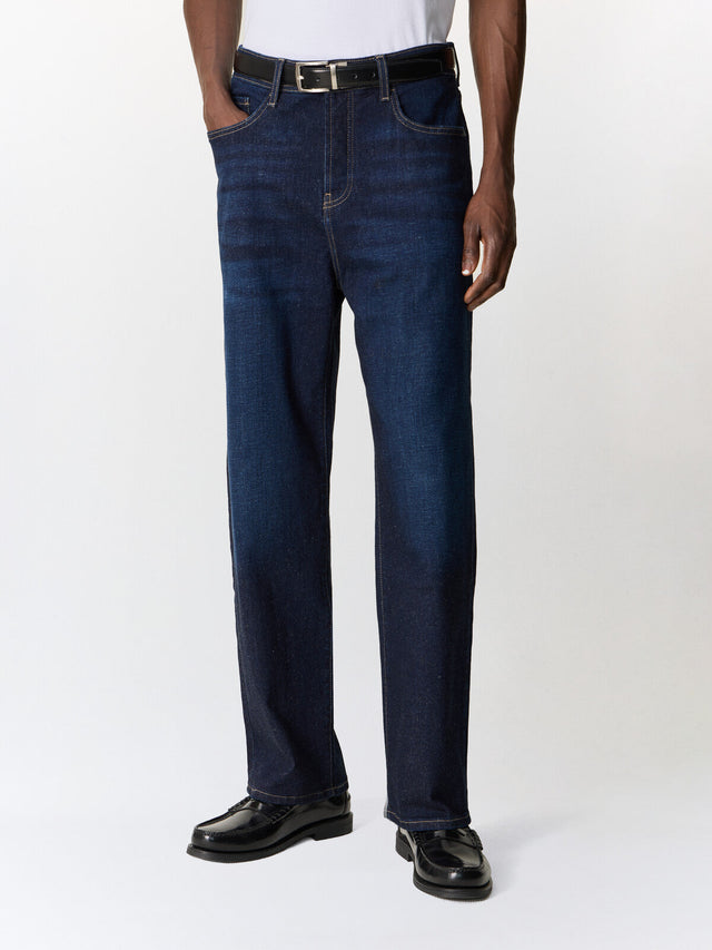 Jean Joey loose en coton stretch bleu marine