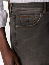 Jean Jack Semi Regular En Coton Stretch Marron