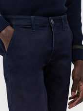 Jean Jim Slim En Coton M Lang Bleu Marine
