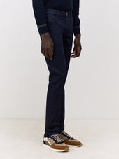 Jean Jim Slim en coton mélangé bleu marine