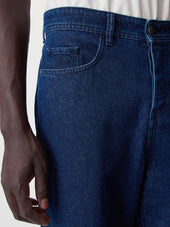 Jean Joey Loose En Coton Bleu Indigo
