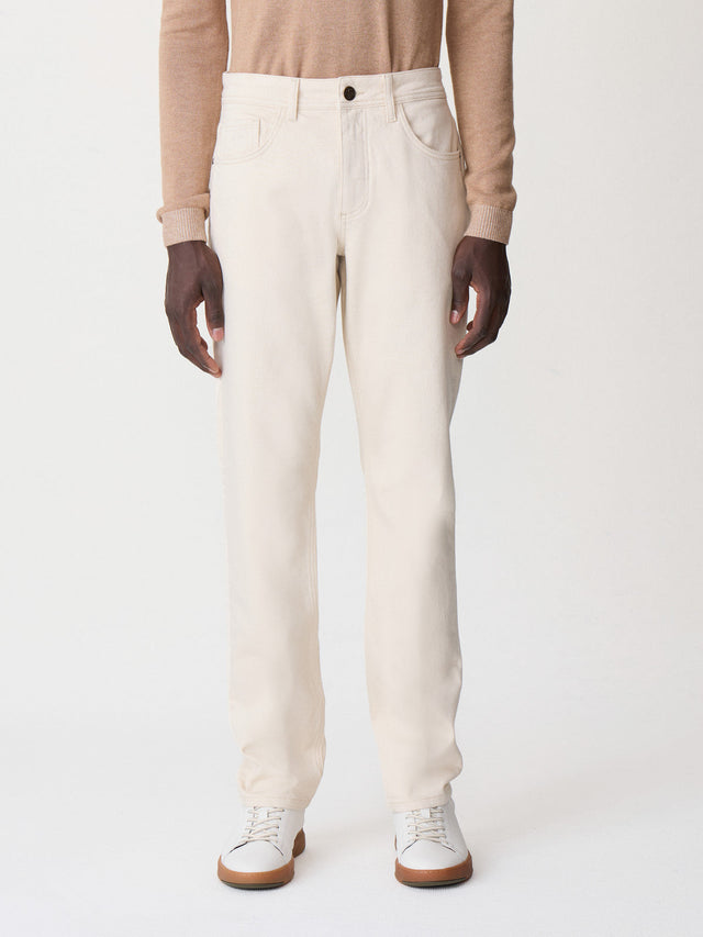 Jean Jack regular en coton stretch écru
