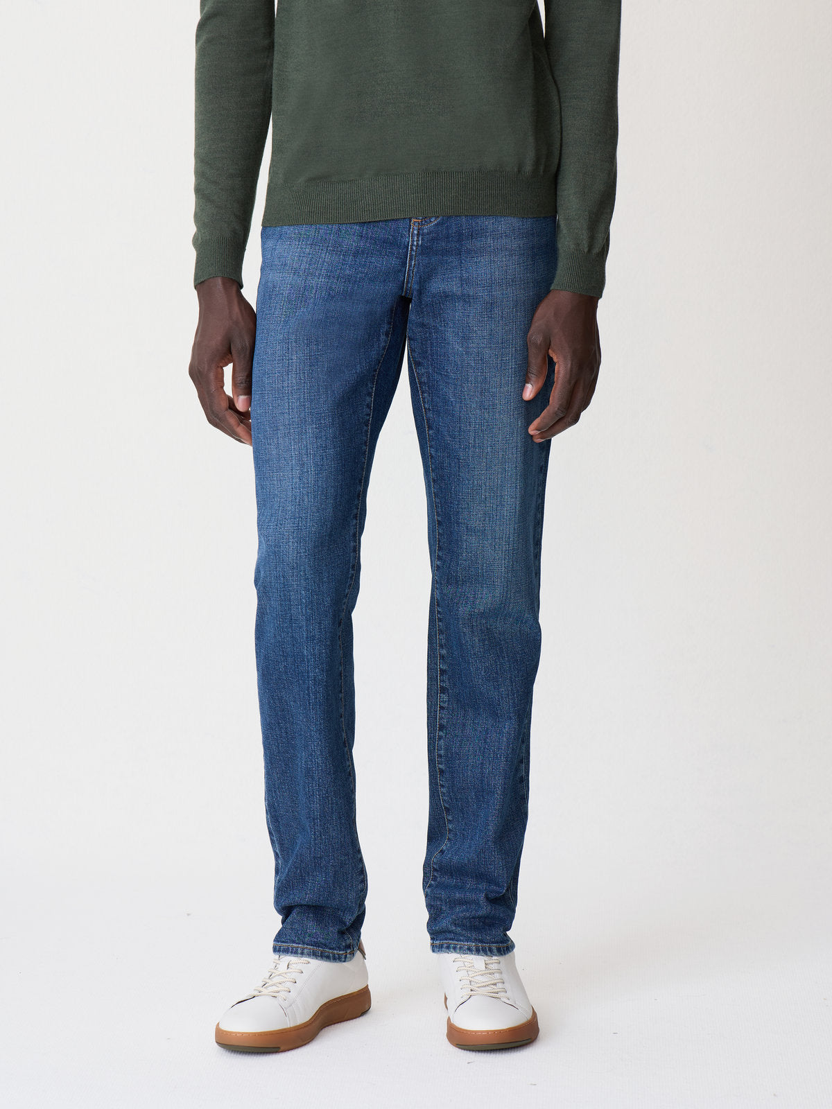Jean Jack Regular En Coton Stretch Bleu Indigo