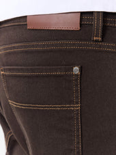 Jean Jody Slim En Coton Stretch Marron