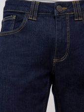 Jean Slim En Coton Stretch Bleu Brut