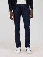 Jean slim en coton stretch bleu brut