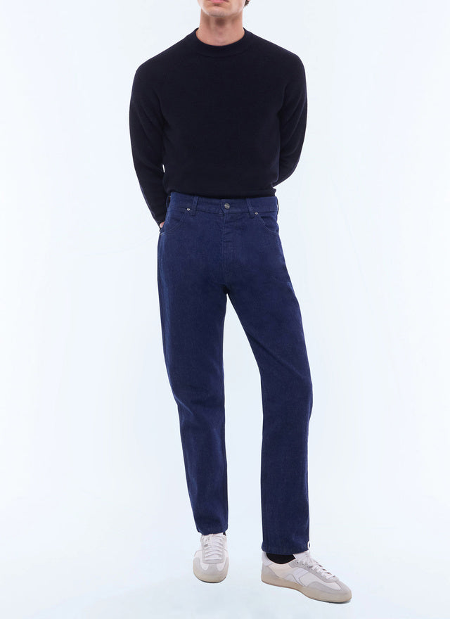 5-pocket pants in cotton and linen