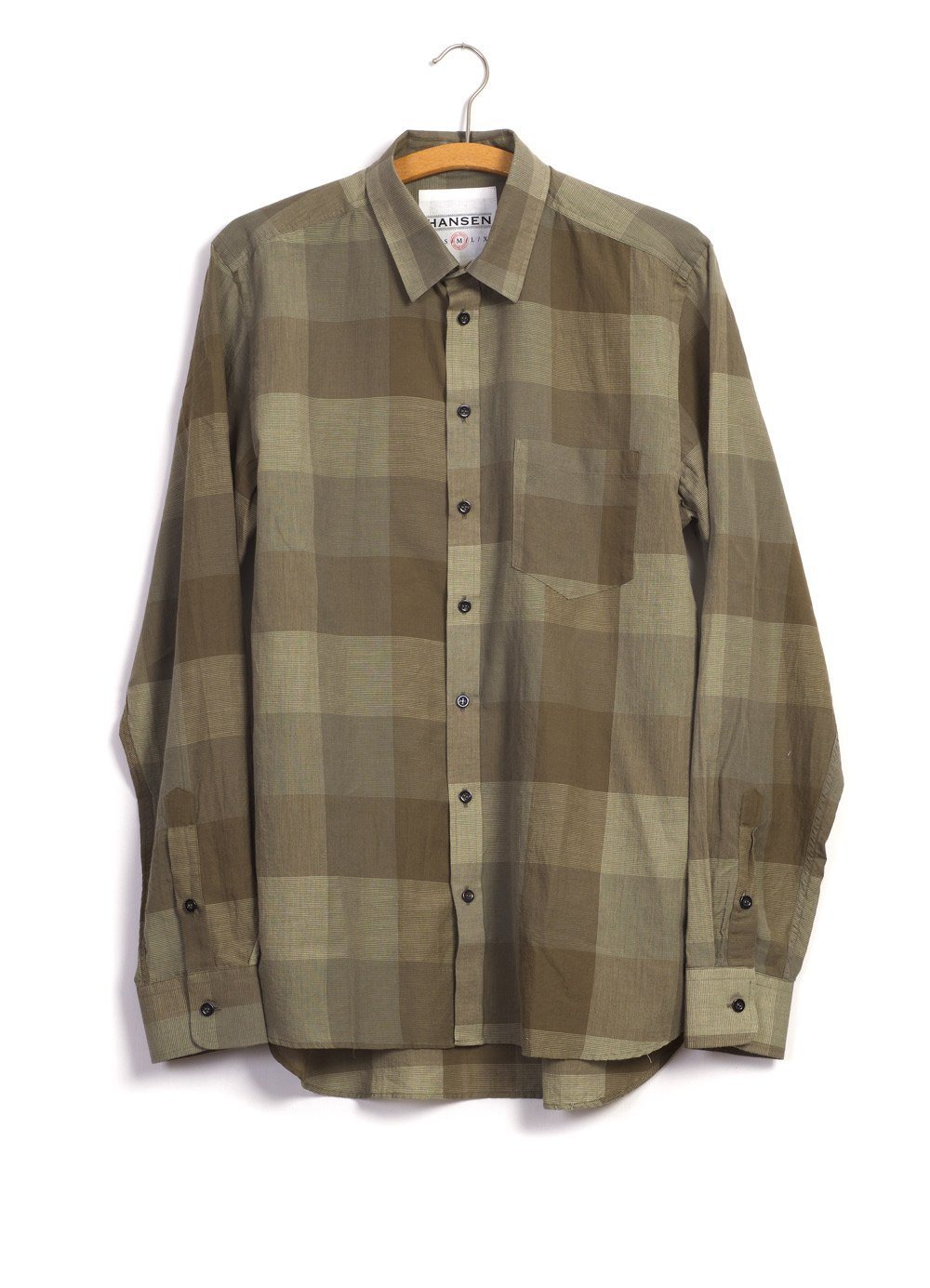 Jesper Casual Chequered Shirt Olivetree