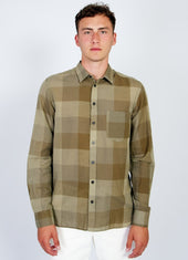 Jesper Casual Chequered Shirt Olivetree