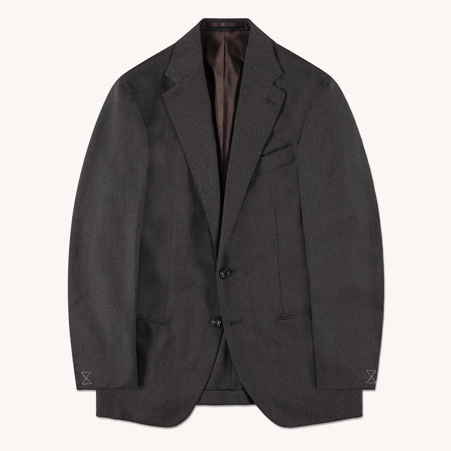 Char-Brown High Twist Single Breasted Waverly Suit