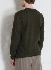 JONES | Long Sleeve Crew Neck Pocket T | Seaweed