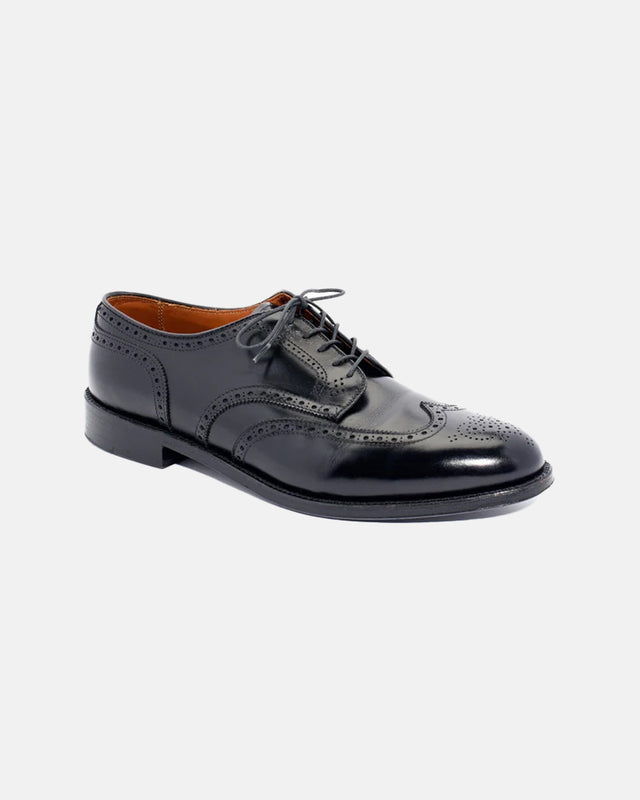 Made-in-USA Black Calfskin Wing Tip Blucher