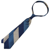 Japanese Boucle Silk Tie Blue Beige