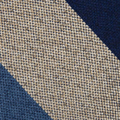Japanese Boucle Silk Tie Blue Beige