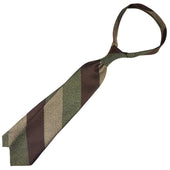 Japanese Boucle Silk Tie Brown Olive Beige
