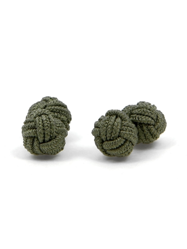 Kaki Green Silk Knots Bombay