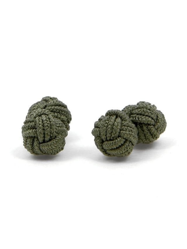Kaki green silk knots Bombay
