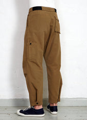 KARLO | Wide Cut Utility Trousers | Khaki