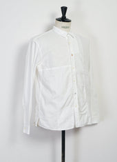 KATMANDU | Cotton & Linen Patchwork Shirt | White