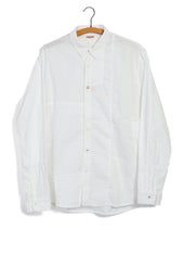 KATMANDU | Cotton & Linen Patchwork Shirt | White