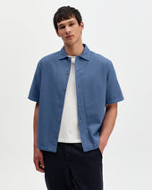 Keats Cotton Seersucker Short Sleeve Shirt