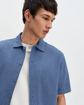 Keats Cotton Seersucker Short Sleeve Shirt