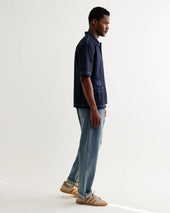 Keats And Blue Embroidered Short Sleeve Shirt