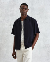 Keats Cotton Seersucker Short Sleeve Shirt