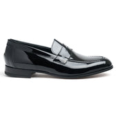 Keeley Men's Penny Loafer in Black Patent Leather