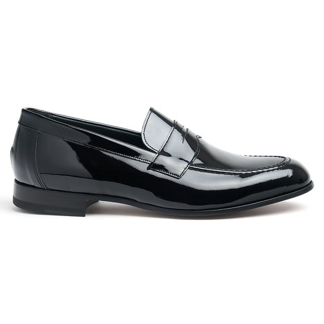 Keeley Men's Penny Loafer in Black Patent Leather