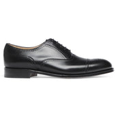 Kelmarsh R Oxford Semi Brogue in Black Calf Leather | Rubber Sole