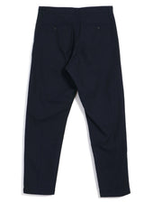 KEN | Wide Cut Trousers | Indigo Herringbone