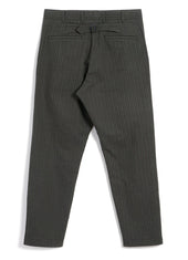 KIAN | Cinch Back Wide Trousers | Khaki Pin