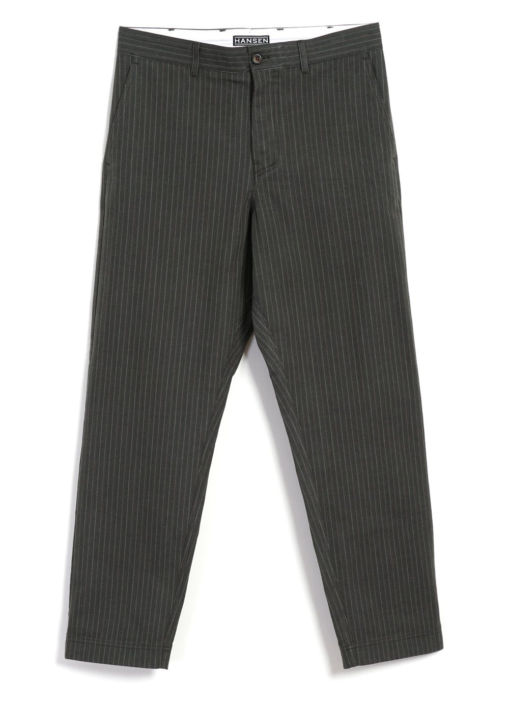 KIAN | Cinch Back Wide Trousers | Khaki Pin