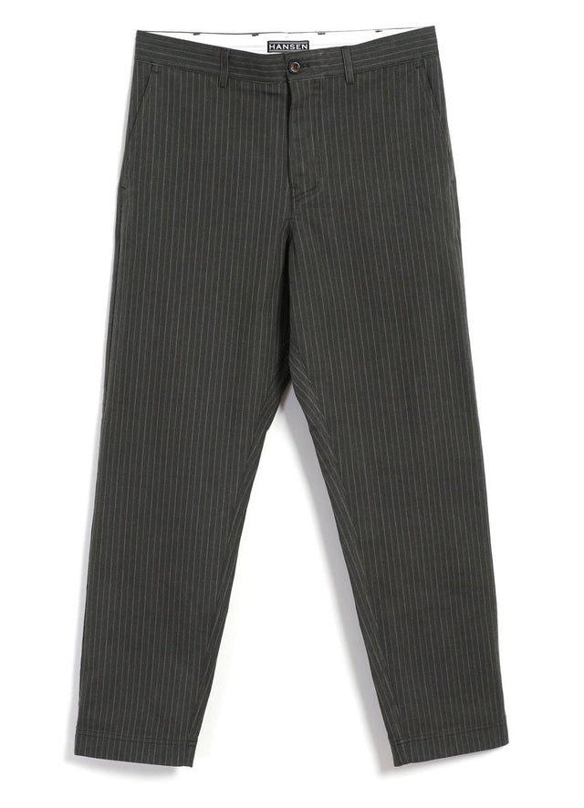 KIAN | Cinch Back Wide Trousers | Khaki Pin