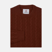 Harissa Crew Neck Cable Knit Cashmere Jumper