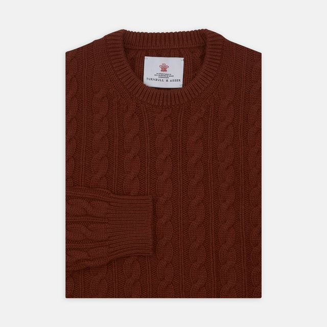 Harissa Crew Neck Cable Knit Cashmere Jumper