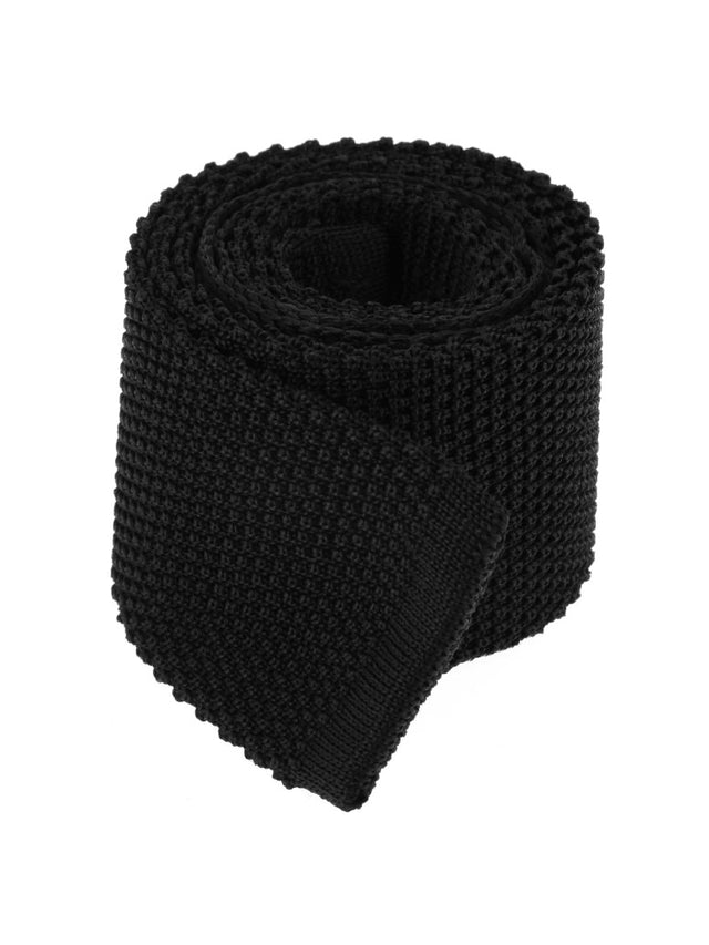 Knit black tie Monza