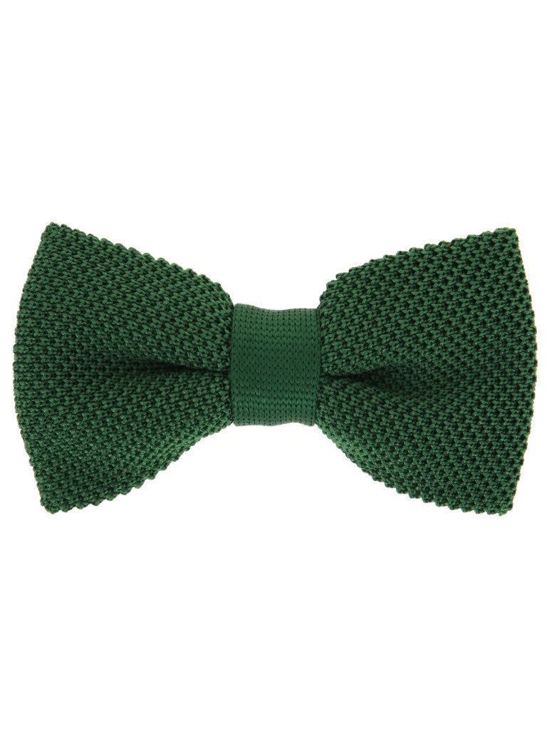 Knit Dark Green Bow Tie Monza