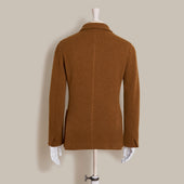 Single Breasted Cashmere Blend Unstructured Knitted Blazer In