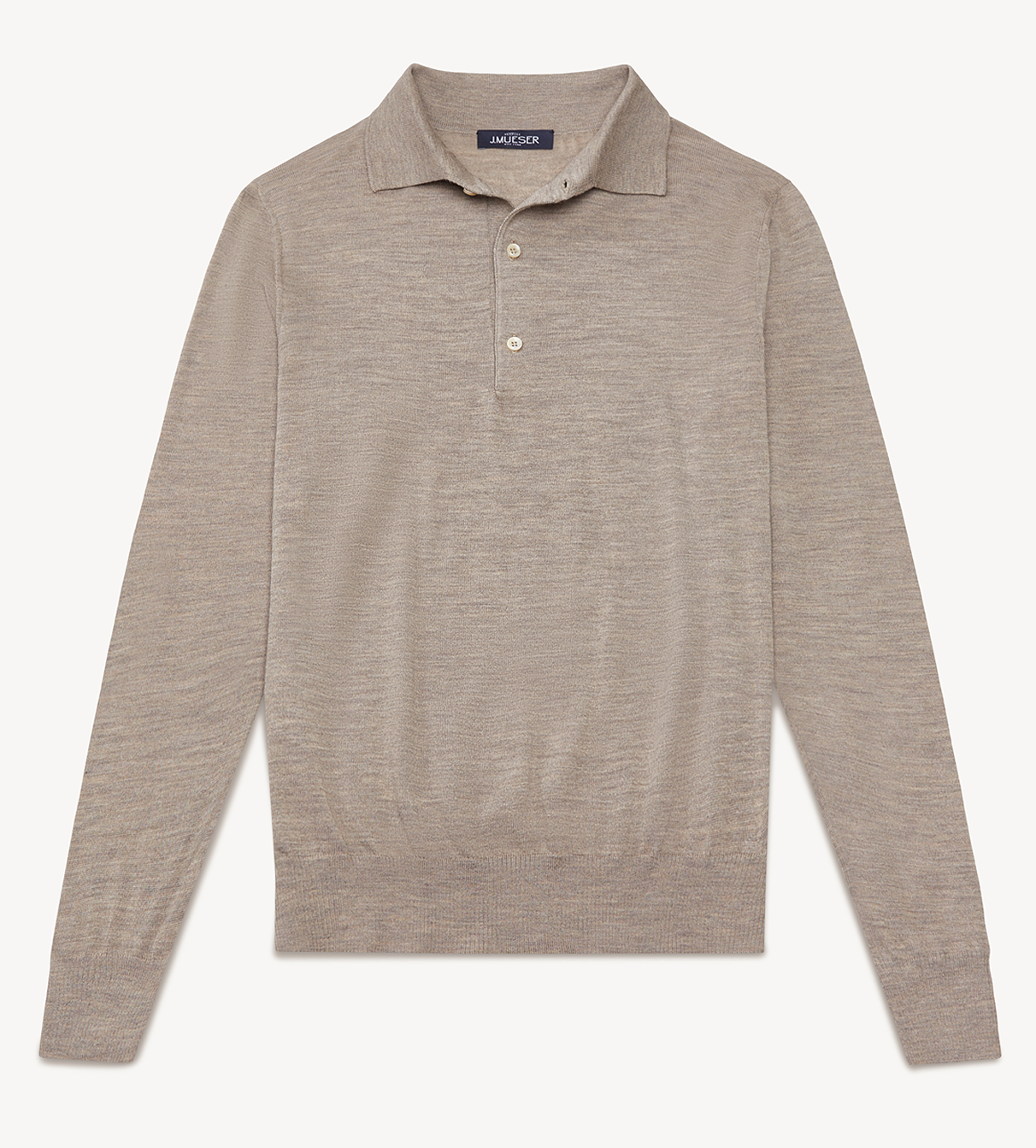 Oatmeal Merino Knit Polo